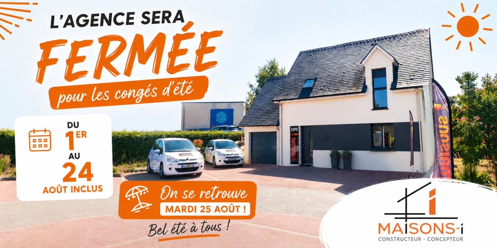 Fermeture pour congés d'été.
